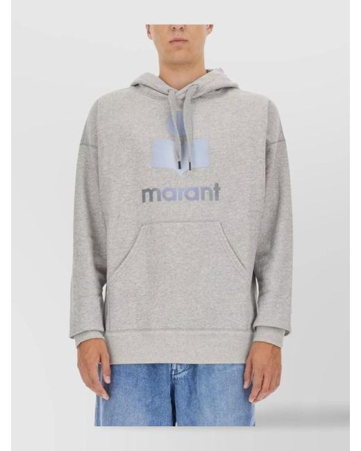 Isabel Marant Gray Miley Relaxed Fit Hoodie With Kangaroo Pocket for men