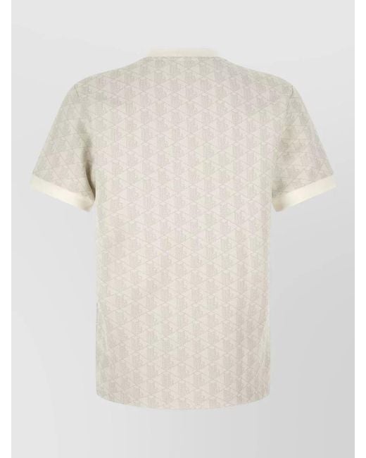 Lacoste Natural Monogram Jacquard Polo Shirt for men