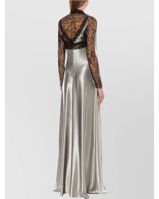 Alberta Ferretti White Viscose Maxi Dress