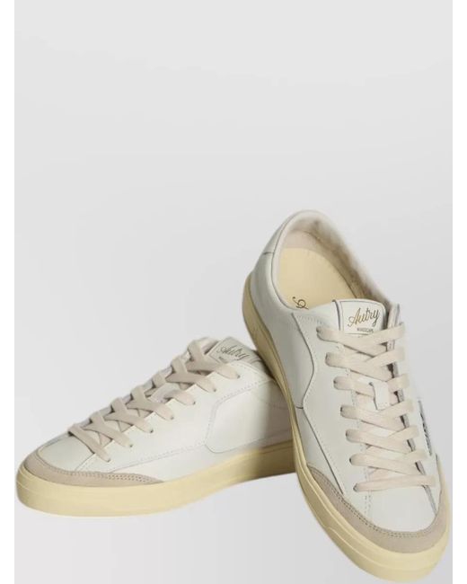 Autry Natural Windscape Low Top Canvas Leather Sneakers for men