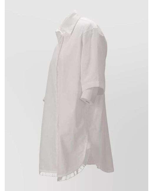 Niccolò Pasqualetti White Douglas Short Sleeve Cotton Poplin Shirt