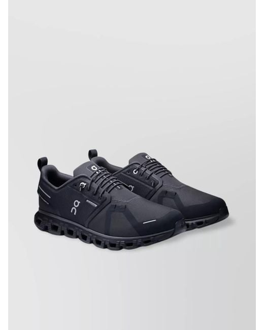 On Shoes Blue Paneled Low-Top Sneakers for men