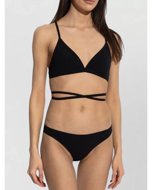 Isabel Marant Black Triangle Bikini Top Cross Back Straps