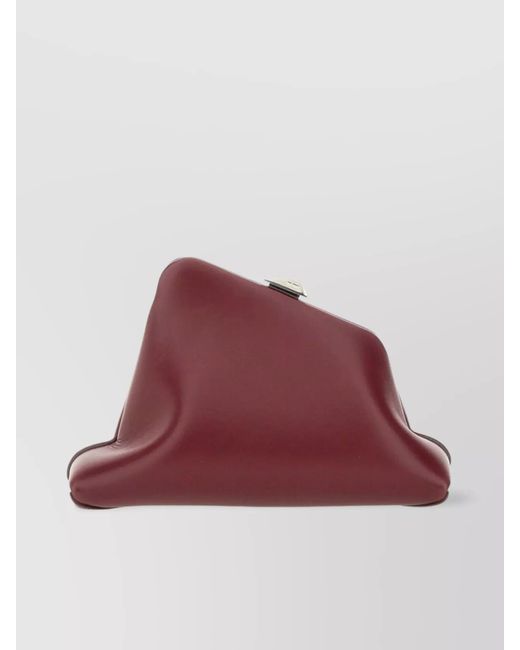 The Attico White Leather Clutch Bag