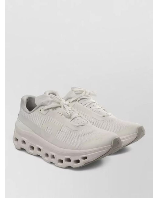 On Shoes White Perforated Low-Top Sneakers