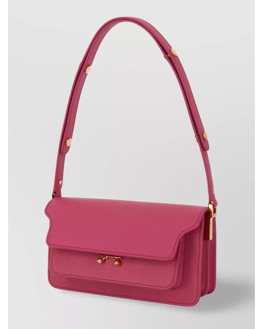 Marni Pink Museo Leather Shoulder Bag