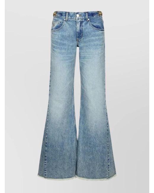 Stella McCartney Blue Denim Mid-Rise Flared Jeans