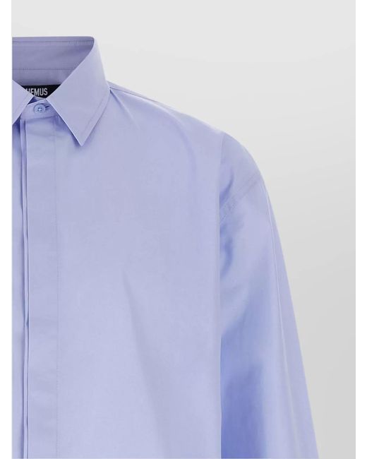 Jacquemus Purple Cotton Classic Shirt for men