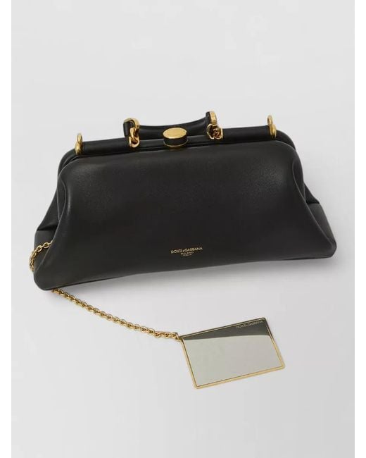 Dolce & Gabbana Black Devotion Lambskin Clutch Bag