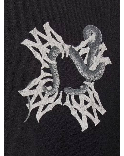 Amiri Black Crew Neck Graphic Print Short Sleeve T-Shirt for men