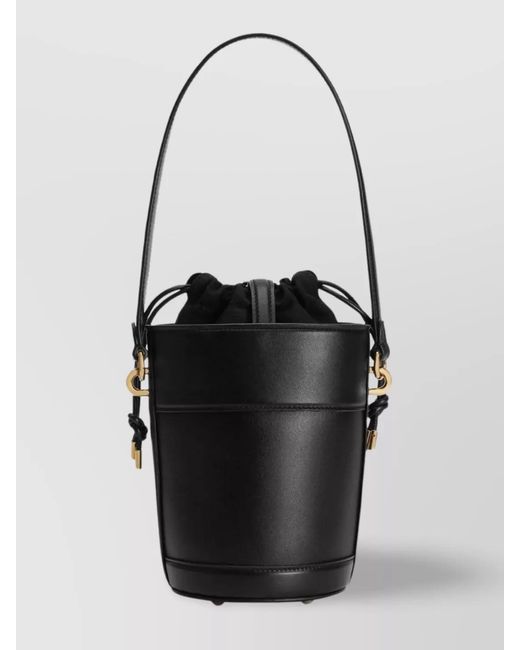 Dolce & Gabbana Black Capri Calf Leather Bucket Bag
