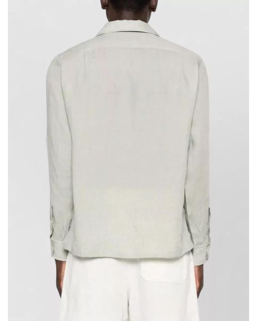 Lardini Gray Shirt Straight Cut Chest Pocket for men