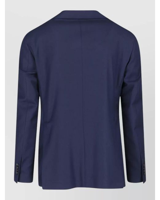 Tagliatore Blue Single Breasted Suit Notch Lapel Pockets for men