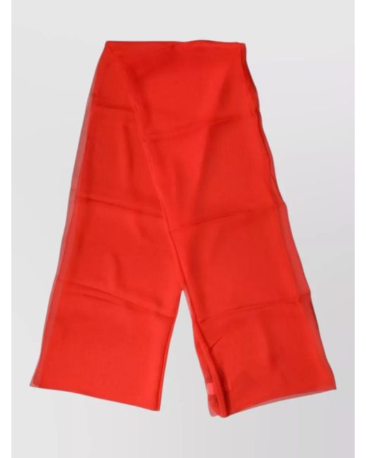 Dolce & Gabbana Red Silk Stole Rectangular Sheer Lightweight Scarf for men