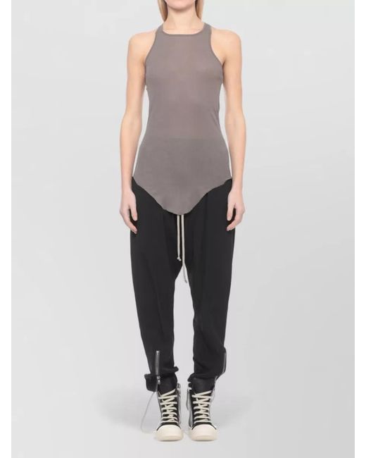 Rick Owens Gray Sleeveless Cotton Tank Top