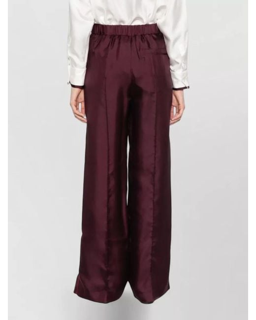 F.R.S For Restless Sleepers White Silk Satin Wide Leg Lounge Trousers