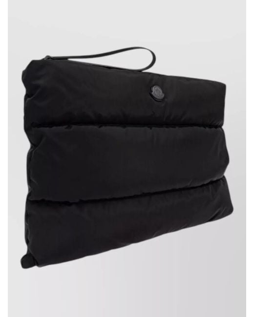 Moncler Black Caradoc Laptop Case Padded Design Strap for men
