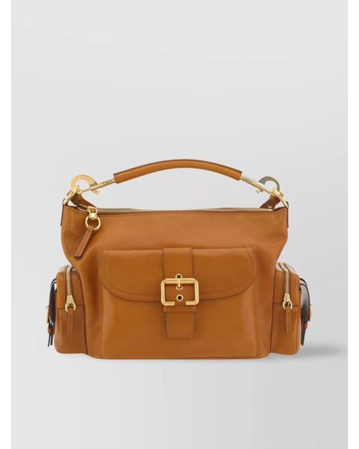 Chloé Brown Camera Bag Medium Leather Shoulder Bag