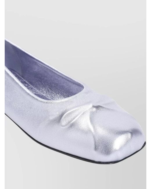 Marni White Leather Ballerina Shoes