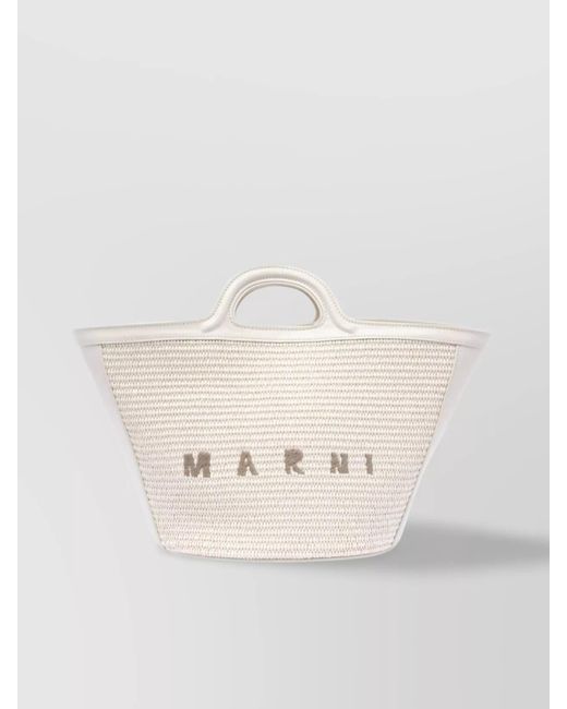 Marni Natural Tropicalia Small Tote Bag