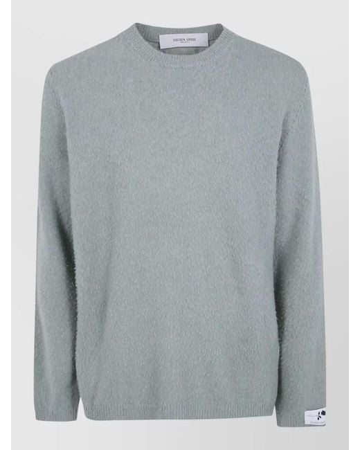 Golden Goose Deluxe Brand Gray Wool Regular-Fit Crew-Neck Knit T-Shirt for men
