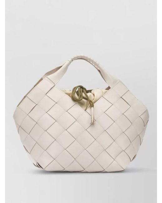 Dragon Diffusion Natural Botteghe Small Tote Bag Top Handle Woven