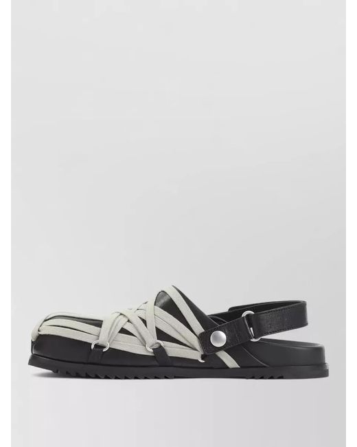 Rick Owens Multicolor Megalace Granola Mule Sandal Flat Lace for men