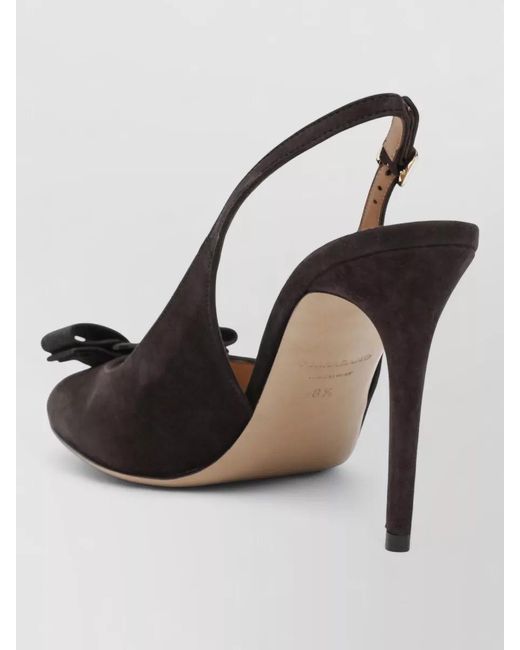 Ferragamo Multicolor Slingback Pumps Suede Bow Detail Design