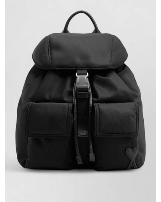AMI Black Marcel Nylon Backpack Small Size