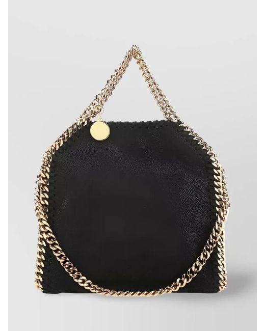 Stella McCartney Black Falabella Tiny Faux Leather Shoulder Bag