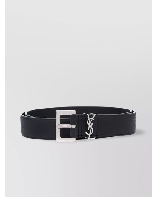 Saint Laurent Black Leather Belt for men