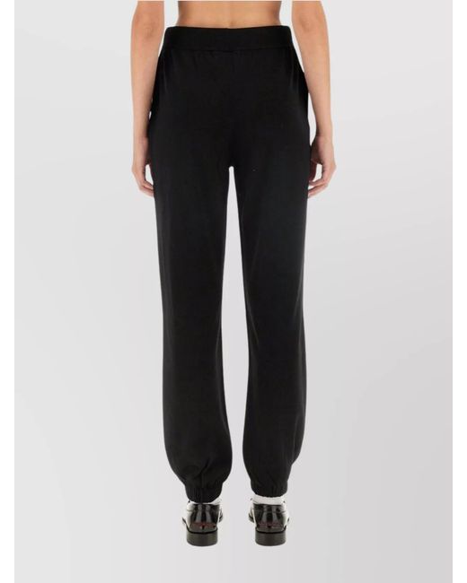 Moschino Black Virgin Wool Regular-Fit Jogging Trousers