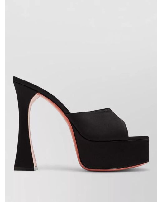 AMINA MUADDI Multicolor Dalida Satin Mules Block Heel Open Toe