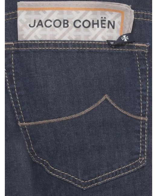 Jacob Cohen Blue Straight Cut Denim Jeans Handkerchief Detail for men