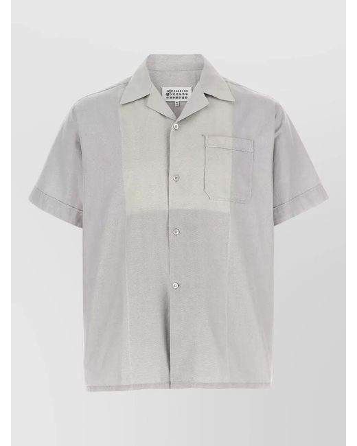 Maison Margiela Gray Short Sleeves Straight Shirt Collar Chest Pocket for men