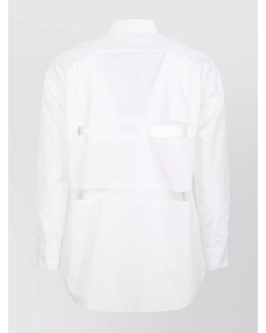 Comme des Garçons White Cotton Long-Sleeve Shirt for men