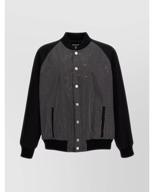Balmain Black Regular-Fit Bomber Jacket for men