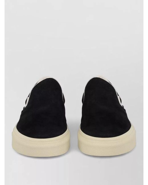 Tom Ford Black Leather Slip-On Sneakers for men