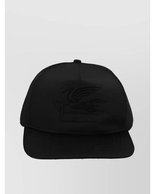 Etro Black Pegaso Logo Baseball Cap