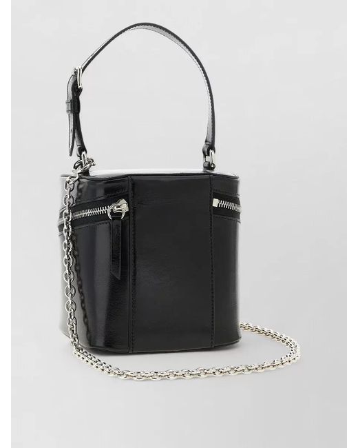 Maison Margiela Black Bucket Bag Chain Strap Metal Hardware