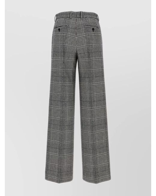 Dolce & Gabbana Gray Cashmere Wide-Leg Trousers