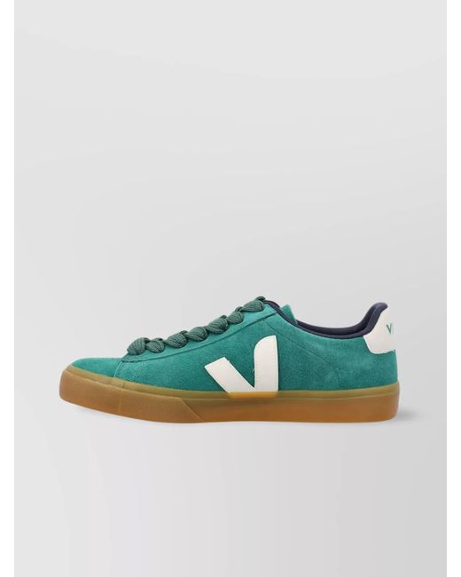 Veja Green Bold Campo Sneakers With Round Toe for men