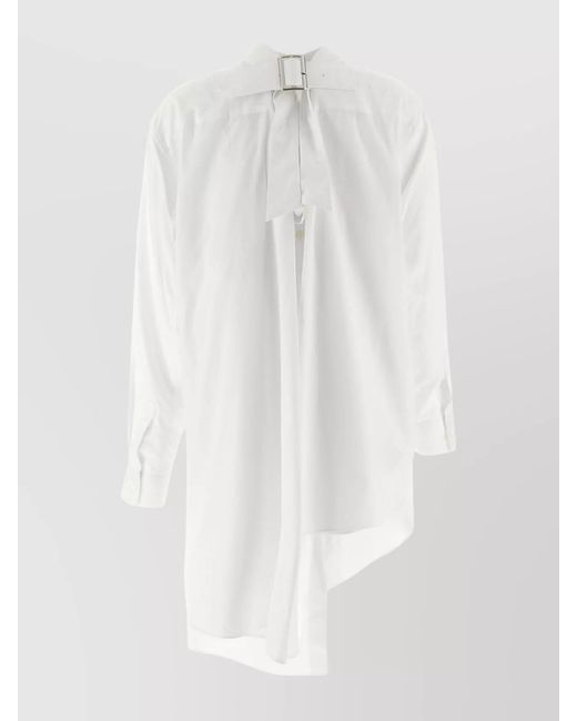 Comme des Garçons White Asymmetric Cotton Shirt