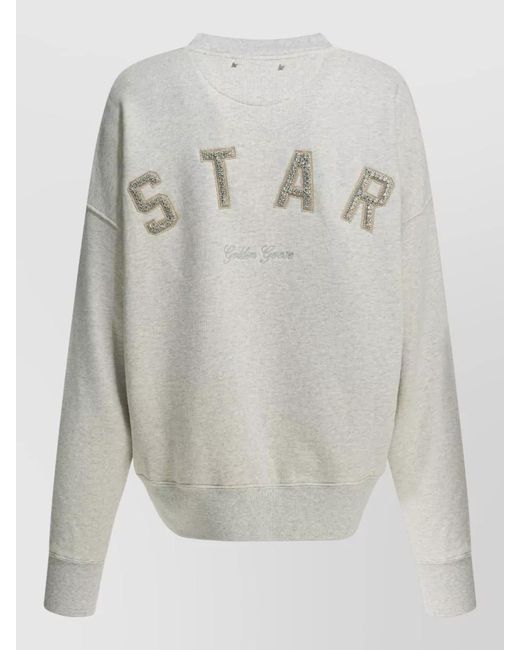 Golden Goose Deluxe Brand Gray Star Print Crew Neck Sweatshirt