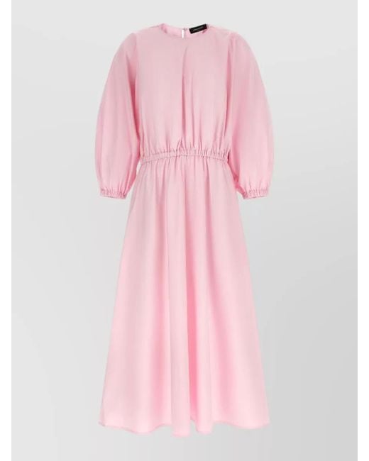 Fabiana Filippi Pink Cotton Midi Dress