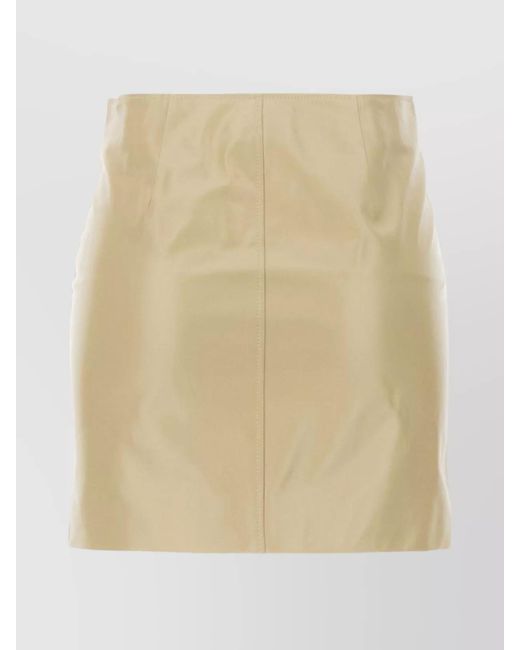 Isabel Marant Natural Lamb Leather Mini Skirt
