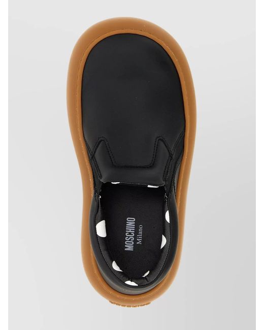 Moschino Multicolor Leather Slip-On Sneakers