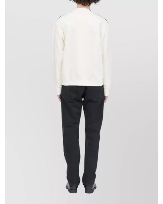 MM6 by Maison Margiela Black Cotton Crew Neck Sweatshirt for men