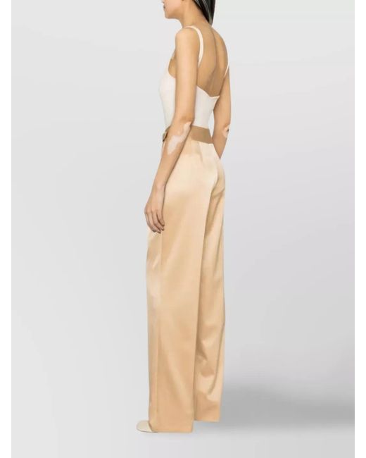Ermanno Scervino Natural Wide-Leg Trousers