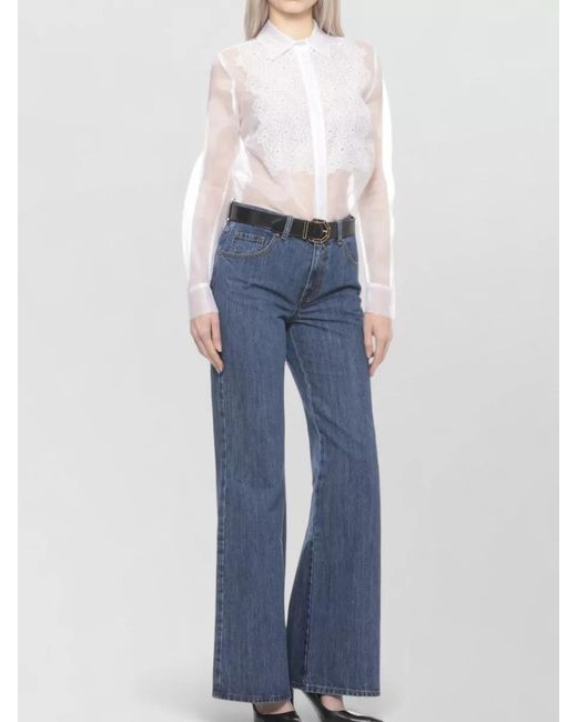 P.A.R.O.S.H. White Silk Long-Sleeve Shirt